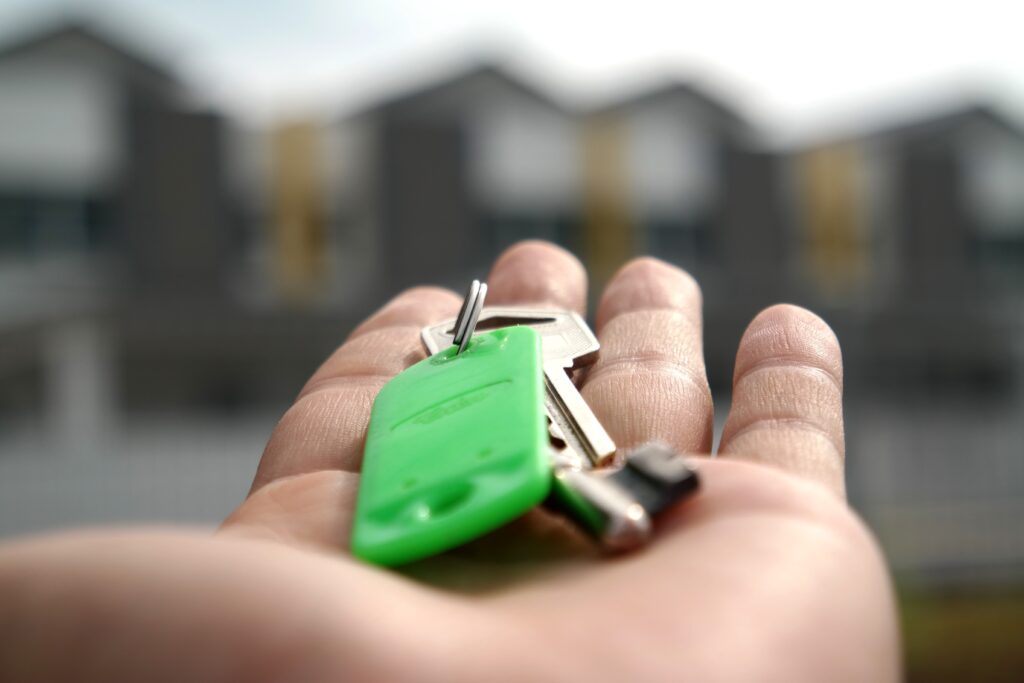 Hand with a set of house keys